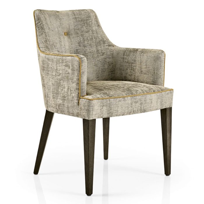 hanna dining armchair with piping and buttons