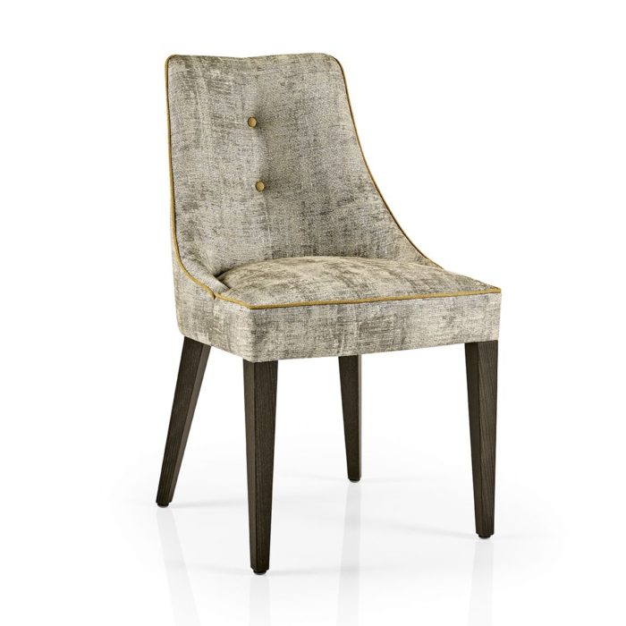 hanna dining chair with piping and button detail