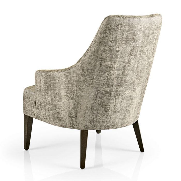 back view of hanna lounge armchair plain upholstery