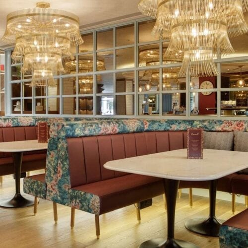 Contract Furniture Banquette seating in hotel