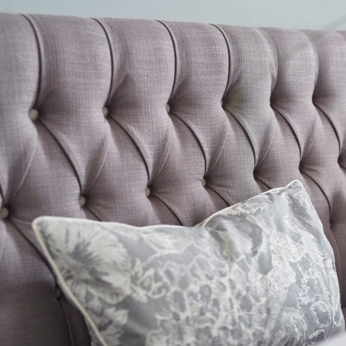 close up of banquette seating