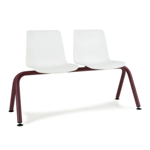 Front view of 2 seater Cool Bench with polypropylene seats