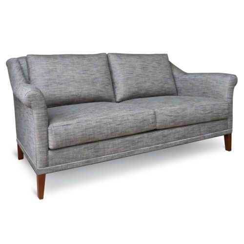 2 seater sofa with wooden legs