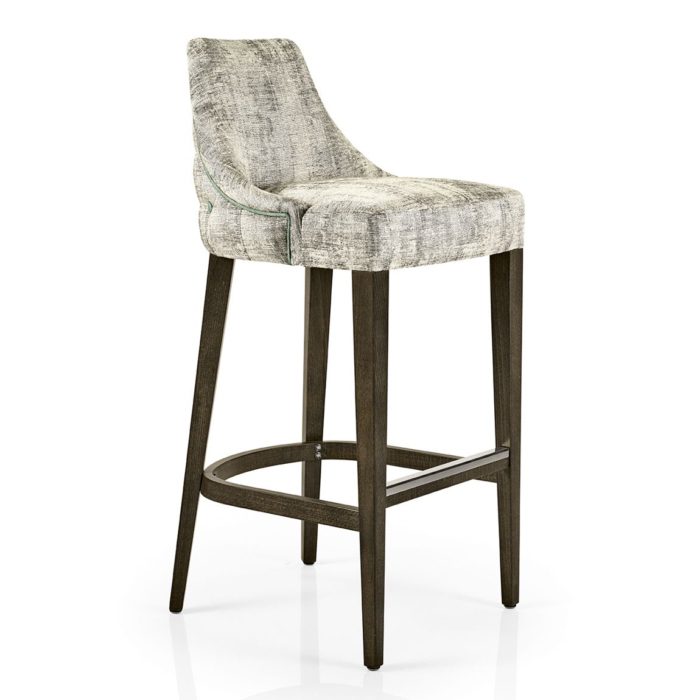 hanna bar stool with buttoned outer back