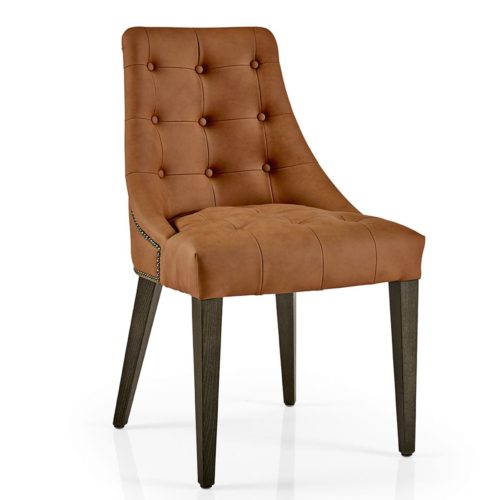 dining chair with buttoned inner back and quilted seat