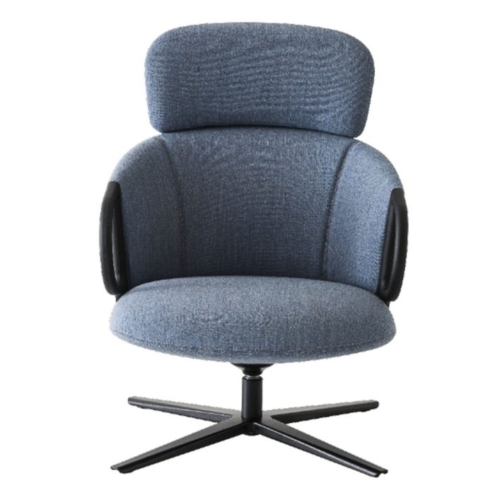 front view of highback swivel armchair
