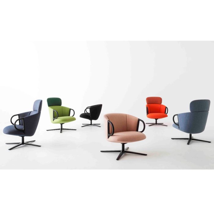 group shot showing different versions of the lounge armchair