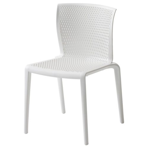 outdoor spyker chair in white polypropylene finish