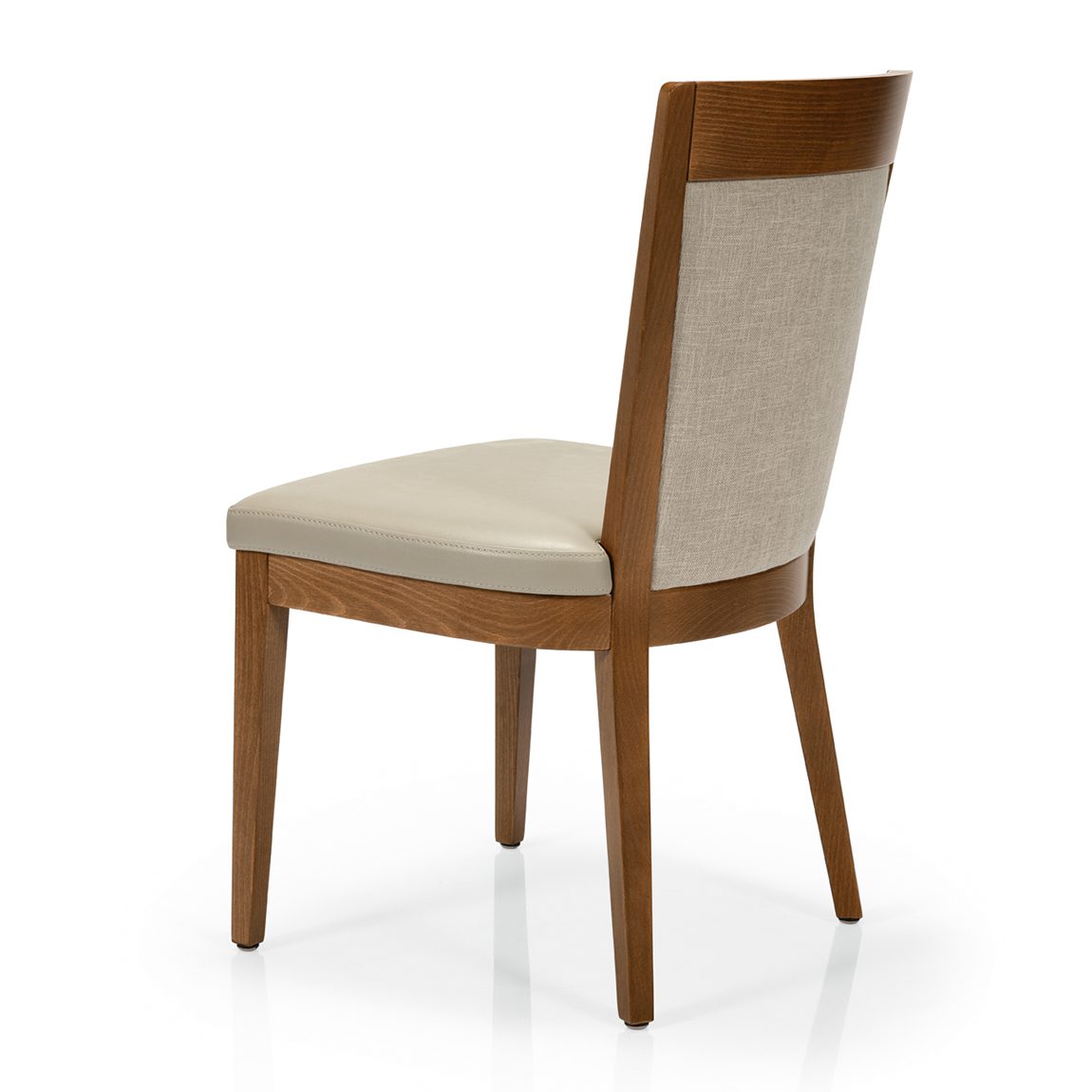Beatrice Dining Chair - Natural Frame / Espresso Fabric Seat